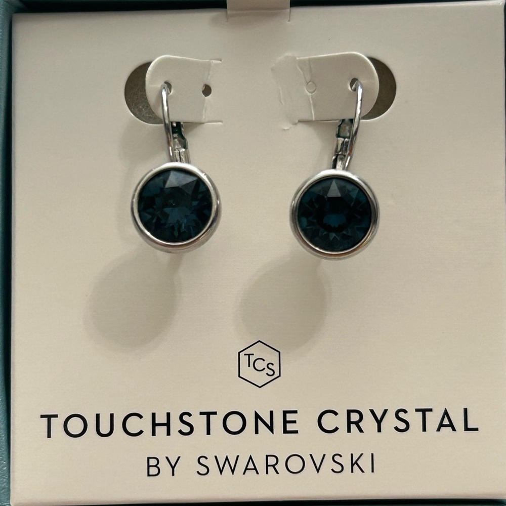 Touchstone Crystal Blue Montana Earrings